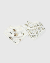 Load image into Gallery viewer, LouLou Lollipop Bears on Bikes Muslin Bandana Bib Set