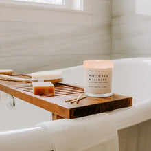 Load image into Gallery viewer, Sweet Water Decor - White Tea and Jasmine Soy Candle White Jar 11oz