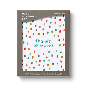 CONFETTI Boxed Blank Note Cards