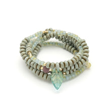 Load image into Gallery viewer, Scout - Ceramic Bead Wrap Bracelet/Necklace - Renewal/Leaf