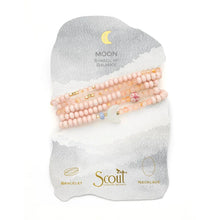 Load image into Gallery viewer, Scout - Ceramic Bead Wrap Bracelet/Necklace- Balance/Moon