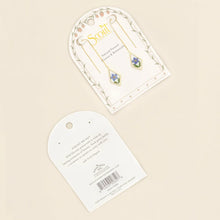 Load image into Gallery viewer, Pressed Flower Thread Earring - Blue Forget Me Not/Gold
