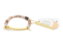 Load image into Gallery viewer, Scout - Hidden Message Bracelet - Loved/Rhodochrosite/Gold