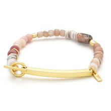 Load image into Gallery viewer, Scout - Hidden Message Bracelet - Loved/Rhodochrosite/Gold