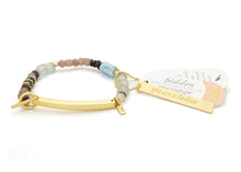 Load image into Gallery viewer, Scout - Hidden Message Bracelet - Badass/Larimar/Gold