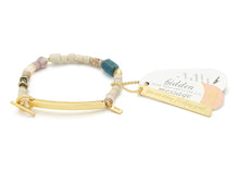 Load image into Gallery viewer, Scout - Hidden Message Bracelet - F♥cking Great/Blue Apatite/Gold
