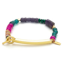 Load image into Gallery viewer, Scout - Hidden Message Bracelet - Strong AF/Amethyst/Gold