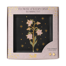 Load image into Gallery viewer, Scout - Jewelry Dish & Stud Earring Set - Flower/Black
