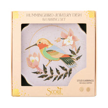 Load image into Gallery viewer, Scout - Jewelry Dish & Stud Earring Set - Hummingbird/Lavender