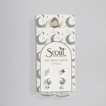 Load image into Gallery viewer, Scout - Stud Trio Ear Jacket Set - Moon/Turquoise/Silver