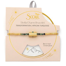 Load image into Gallery viewer, Scout - Stella Bracelet - Transformation/African Turquoise/Gold
