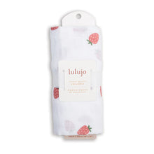 Load image into Gallery viewer, Lulujo Swaddle Blanket Muslin Cotton Strawberries
