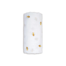 Load image into Gallery viewer, Lulujo Swaddle Blanket Muslin Cotton Bees