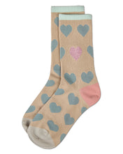 Load image into Gallery viewer, MeMoi - Radiate Love Glitter Heart Crew Socks