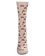 Load image into Gallery viewer, MeMoi - Mushroom Field Bamboo Blend Crew Socks