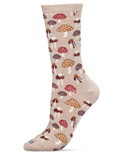 Load image into Gallery viewer, MeMoi - Mushroom Field Bamboo Blend Crew Socks