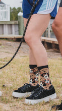 Load image into Gallery viewer, MeMoi - Women's Puppy Bamboo Blend Crew Socks