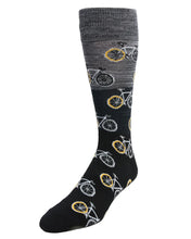 Load image into Gallery viewer, Memoi - Bike Patterned Bamboo Blend Men's Crew Socks