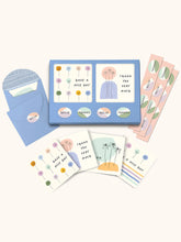 Load image into Gallery viewer, Dotted Palms Mini Note Card Set with Stickers