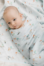 Load image into Gallery viewer, Loulou Lollipop Hockey Muslin Swaddle