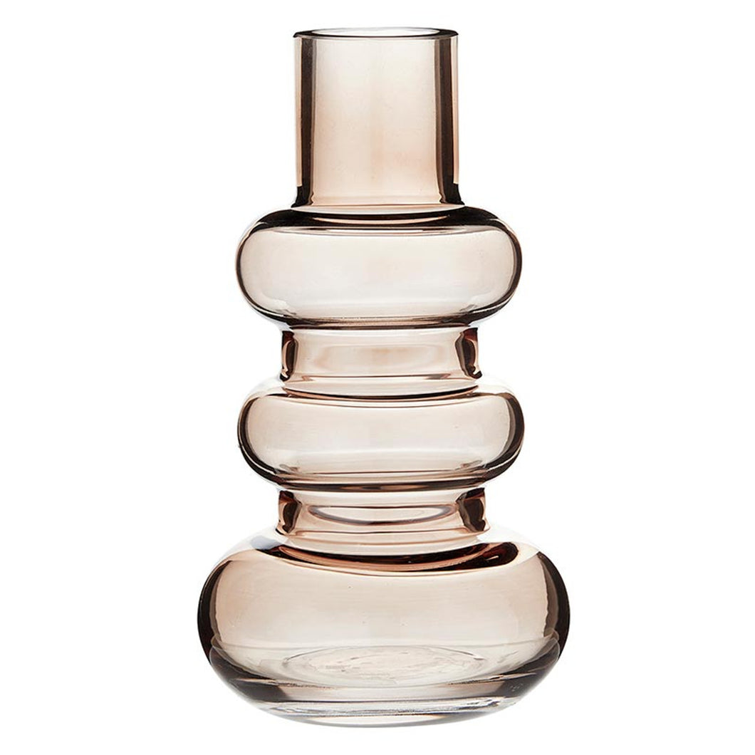 Glass Bubble Vase - Brown Small