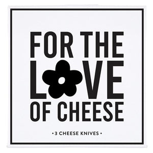 For the Love of Cheese Daisy Cheese Knives - Cardboard Book Set