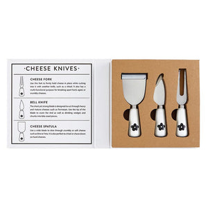 For the Love of Cheese Daisy Cheese Knives - Cardboard Book Set