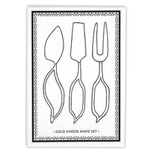 Load image into Gallery viewer, Gold Leaf-Shaped Handle Cheese Knives Set