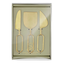 Load image into Gallery viewer, Loop Gold Handle Cheese Knives