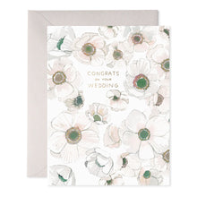 Load image into Gallery viewer, White Flower Congrats On Your Wedding Card