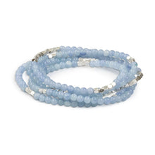 Load image into Gallery viewer, Scout - Stone Wrap Blue Lace Agate/Silver - Stone of Clarity