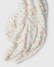 Load image into Gallery viewer, Loulou Lollipop Bunny Meadow Muslin Swaddle