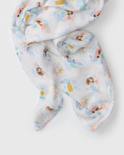 Load image into Gallery viewer, Loulou Lollipop Mermaids Muslin Swaddle