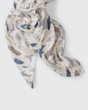 Load image into Gallery viewer, Loulou Lollipop Smiley Sharks Muslin Swaddle