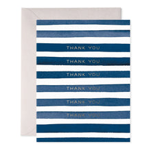 Load image into Gallery viewer, Navy Stripes Thank You Card