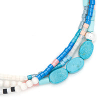 Load image into Gallery viewer, Scout - Mixed Media Bracelet - Sky/Turquoise/Silver