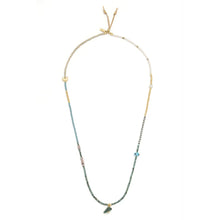 Load image into Gallery viewer, Scout - Mixed Media Wrap Bracelet/Necklace - Transformation/African Turquoise/Gold