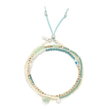 Load image into Gallery viewer, Scout - Mixed Media Wrap Bracelet/Necklace - Courage/Amazonite/Silver