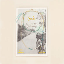 Load image into Gallery viewer, Scout - Mixed Media Wrap Bracelet/Necklace - Courage/Amazonite/Silver