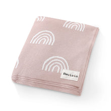 Load image into Gallery viewer, Bleu La La -  Luxury Cotton Swaddle Receiving Baby Blanket - Rainbow