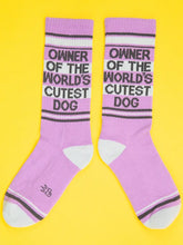 Load image into Gallery viewer, Gumball Poodle - Owner Of The World's Cutest Dog Gym Crew Socks