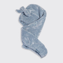 Load image into Gallery viewer, Kitsch - Coastal Blue Plush Microfiber Hair Towel Turban