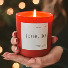 Load image into Gallery viewer, Sweet Water Decor - Ho Ho Ho Soy Candle Matte Red Jar 15oz