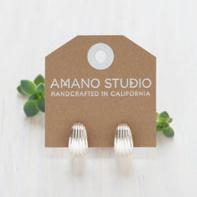 Load image into Gallery viewer, Amano Studio - Vintage Ribbed Shell Hoop Earrings