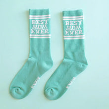 Load image into Gallery viewer, Best Mom Ever Ribbed Crew Socks
