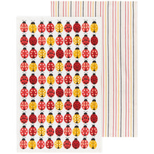 Load image into Gallery viewer, Ladybugs Dishtowels Set of 2
