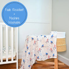 Load image into Gallery viewer, LollyBanks - Pass, Shoot, Score Baby Muslin Swaddle Blanket
