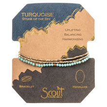 Load image into Gallery viewer, Scout - Delicate Stone Turquoise/Gold - Stone of the Sky