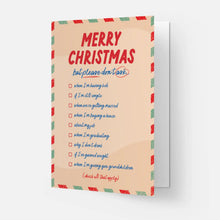 Load image into Gallery viewer, Christmas Don't Ask Card