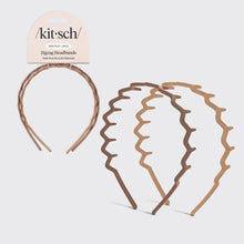 Load image into Gallery viewer, Kitsch - Zig Zag Headband 2pc - Neutral